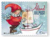 Åland Julpost frimärke 2012