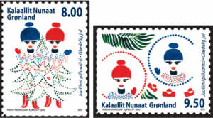 Grönland Julpost frimärke 2012