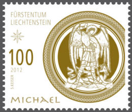 Liechtenstein julfrimärke 2012, Ärkeängeln Mikael