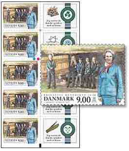 Danmark frimärken Prinsessan Benedikte 70 år