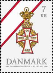Danmark frimärke Dannebrogordenen