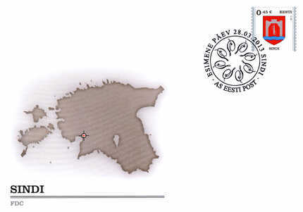 Estland fdc 20130328 Bruksserie Vapensköldar