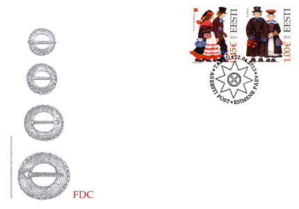 Estland fdc 20130412 Folkdräkter