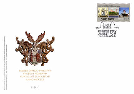 Estland fdc 20130506 Kuressaare 450 år