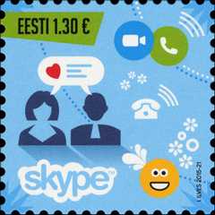 Estland frimärke 20150706 Skype