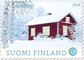 Frimärke Röd stuga