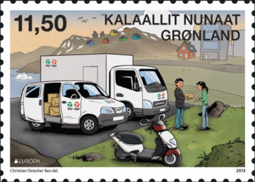 Grönland postfordon bilar snöskoter
