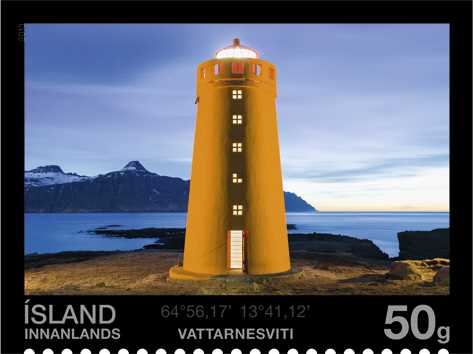 Island frimärken 20130912 Vattarnestangi fyr