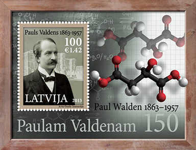 Lettland frimärken 20130514 Paul Walden 150 år