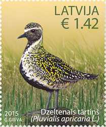 Lettland frimärken 20150626 Ljungpipare