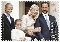 Norge frimärken 20130610 Kronprinsfamiljen