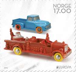 Norge frimärken 20150605 tomtebilar