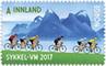 Frimärke Cykel-VM Bergen 2017