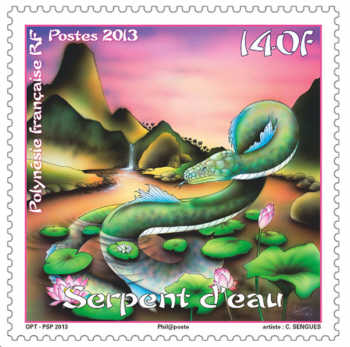 Franska Polynesien  frimärken 20130211 Kinesiska Nyåret